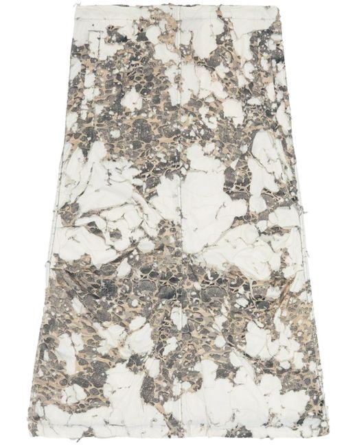 DIESEL Gray O-hockys Camouflage Distressed Skirt