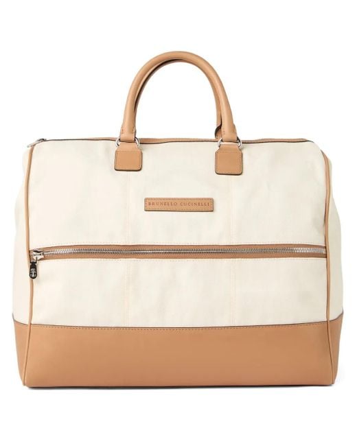 Brunello Cucinelli Natural Summer Holdall for men