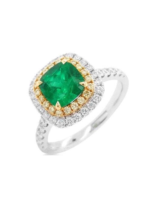 HYT Jewelry ダイヤモンド&エメラルド リング 18kゴールド Green
