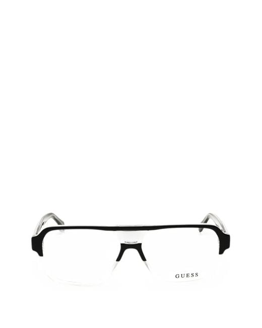 GUESS EYEWEAR Black Rectangle-Frame Glasses for men