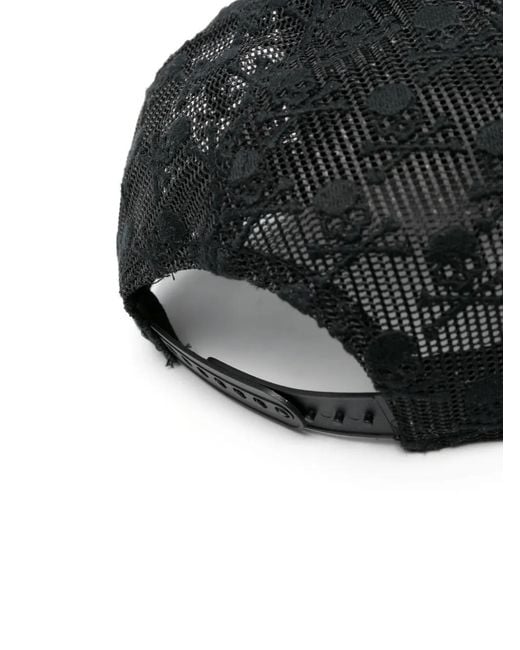 Philipp Plein Black Skull & Bones Baseball Cap
