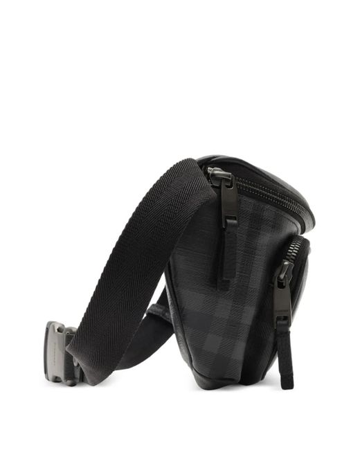Burberry Black City Check Belt Bag for men