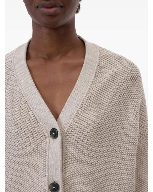 Cardigan Con Scollo A V di Closed in White