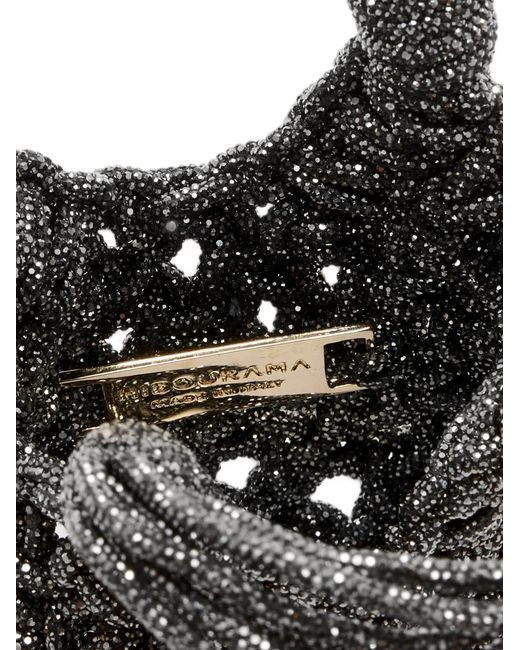 HIBOURAMA Black Mini Vannifique Crystal-Embellished Tote Bag