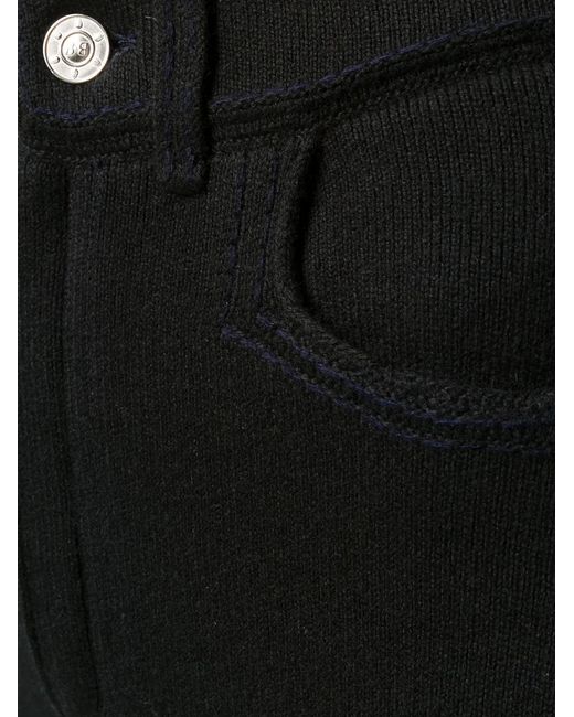 Barrie Black Wide-Leg Knitted Trousers