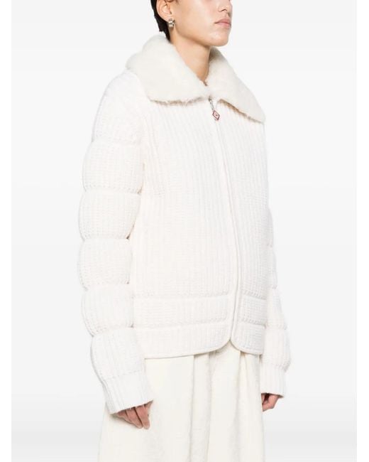 Casablanca White Ribbed Padded Jacket