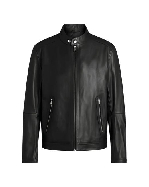 Boss Black H-Mansell5 Zip-Up Leather Jacket for men