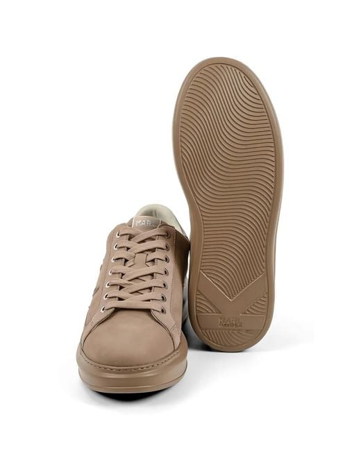Karl Lagerfeld Brown Embossed Logo Sneakers for men