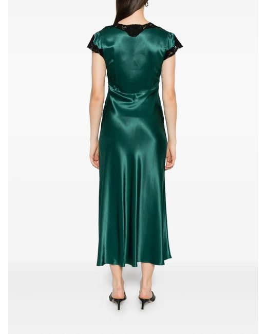 farfetch green dress L'IDE Pleated Maxi Dress | Green