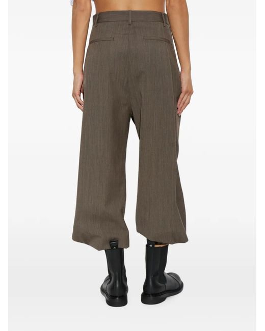Moschino Gray Pleated Wool Trousers