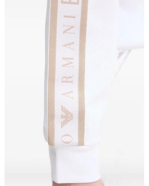 EA7 White Logo-Detail Tracksuit