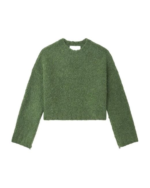 3.1 Phillip Lim Green Zip Detail Knitwear