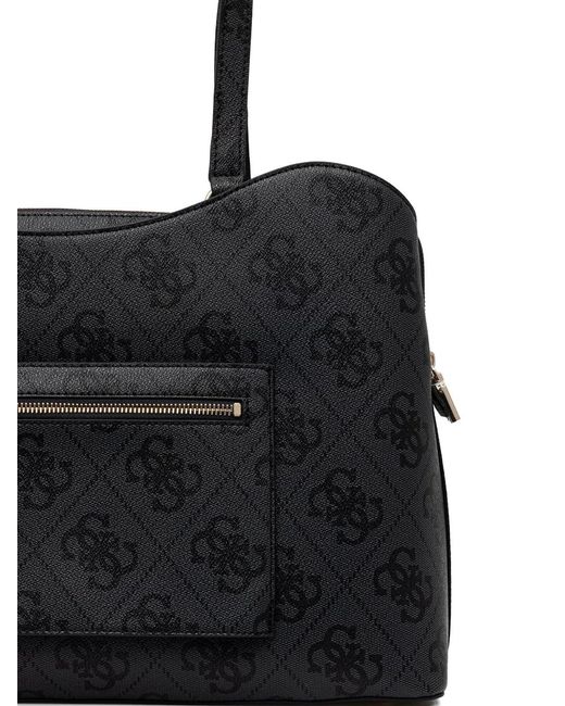 Guess Black Janie 4G-Monogram Tote Bag