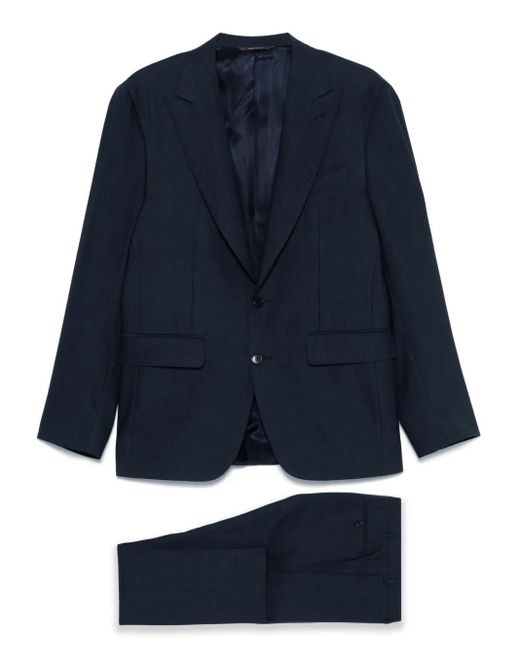 Canali Blue Single-Breasted Suit for men