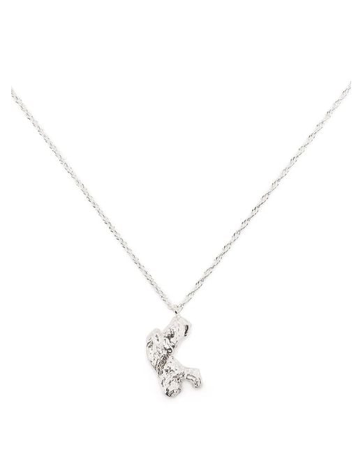 Loveness Lee Metallic K Alphabet-Charm Necklace