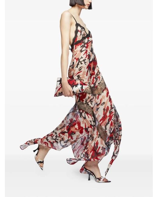 Vestido con motivo militar The Attico de color White