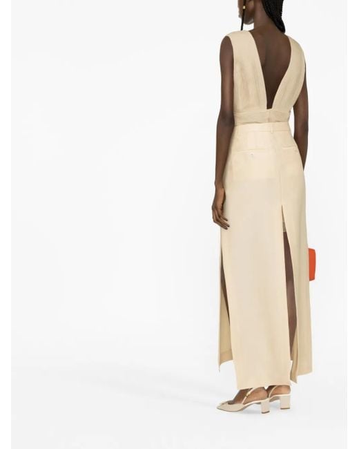 Lanvin Rok Met Split in het Natural