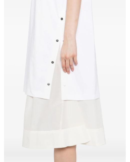 3.1 Phillip Lim White Crew Neck Short-Sleevees Dress