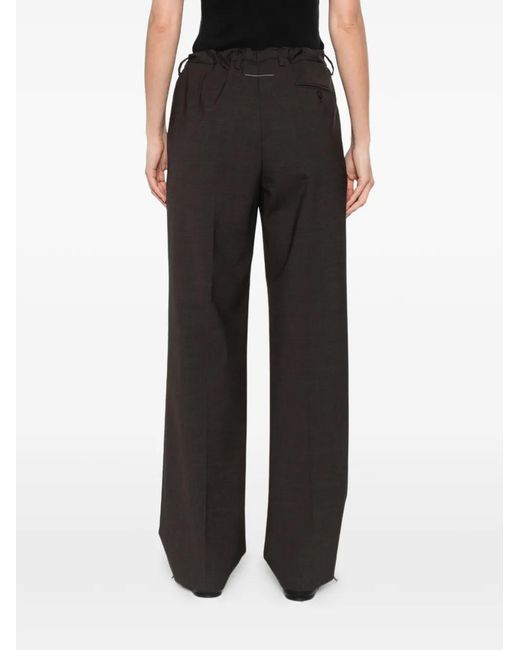 MM6 by Maison Margiela Black Pleated Trousers