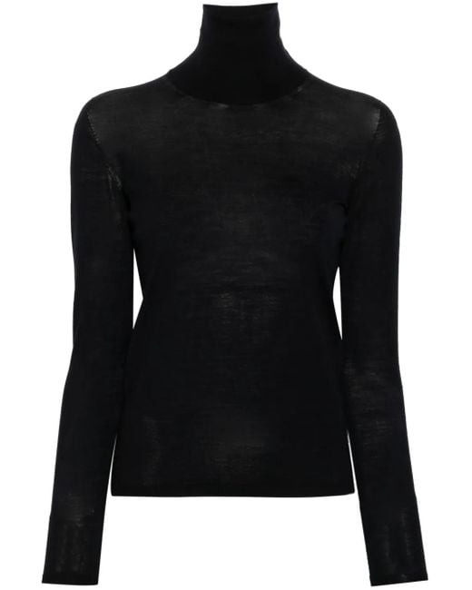 Max Mara Black Virgin Wool Sweater - Women's - Virgin Wool