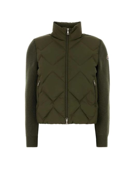 Moncler Green Logo-Patch Jacket