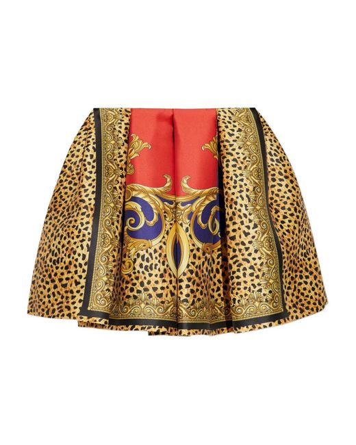 Versace Mini-Plooirok Met Ballet in het Multicolor