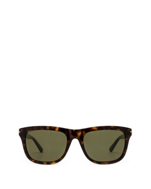 Gucci Brown Tortoiseshell Square-Framed Sunglasses for men