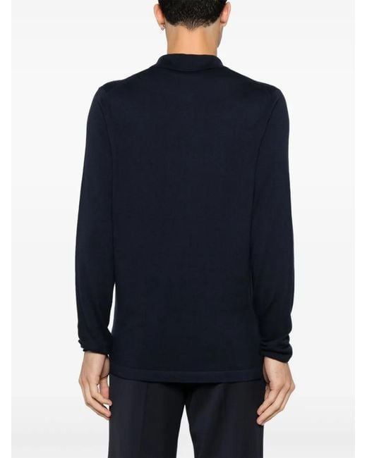 Canali Blue Fine-Knit Shirt for men