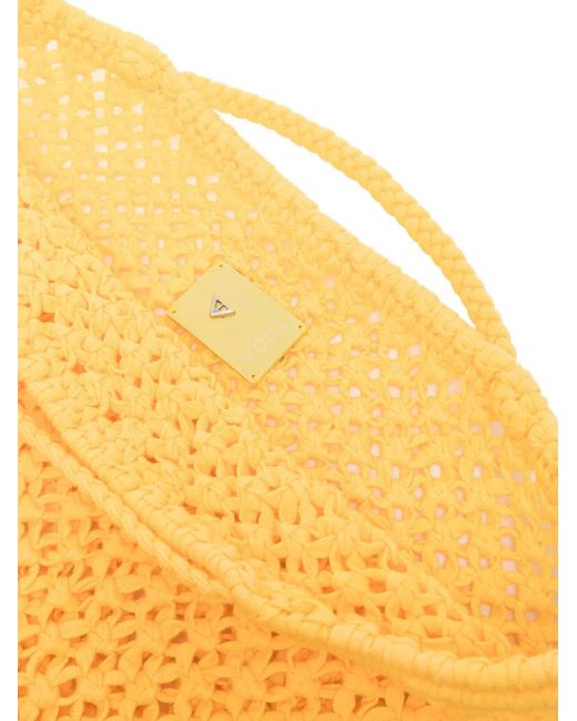 Toga Orange Knitted Tote Bag