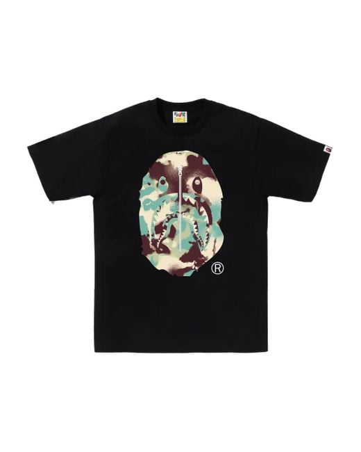 A Bathing Ape T-Shirt Mit Camouflage-Print in Black für Herren