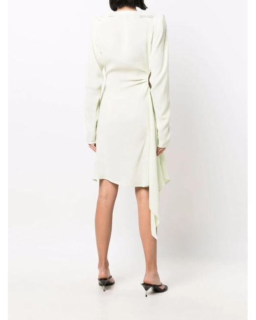 Off-White c/o Virgil Abloh White Cut-Out Long-Sleeve Dress