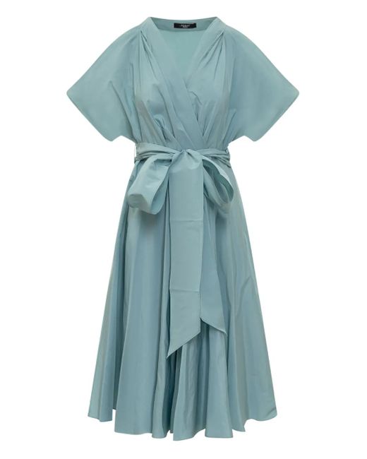 Weekend by Maxmara Blue Kleid Mit V-Ausschnitt