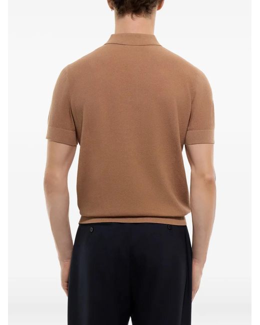 Fursac Brown Short-Sleeve Polo Shirt for men