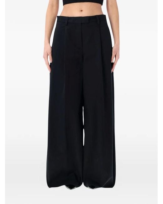 Thelatest Black Deva Pleated Trousers
