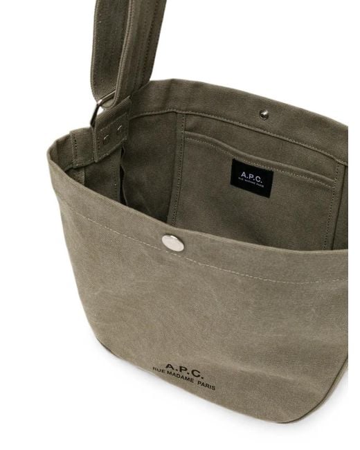 A.P.C. Gray Small Journal Shoulder Bag