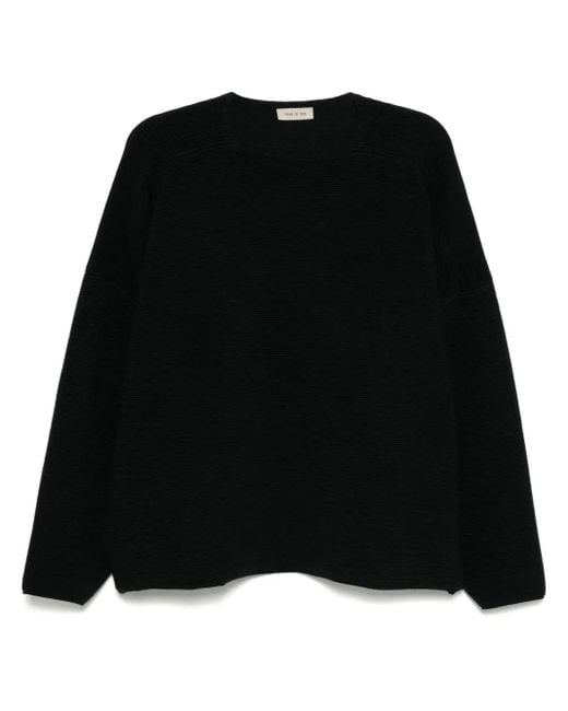 Fear Of God Black Ottoman Straight Neck Jumper for men