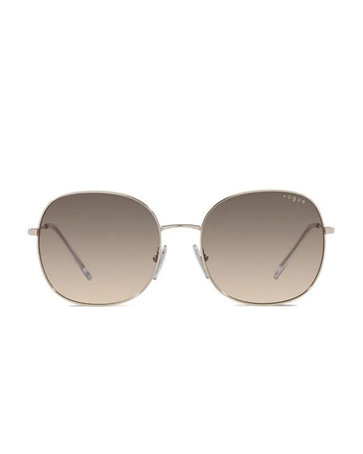 Vogue Eyewear Vo4272S Zonnebril Met Rond Montuur in het Metallic