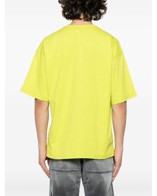 DIESEL Yellow T-boxt-back Cotton T-shirt for men