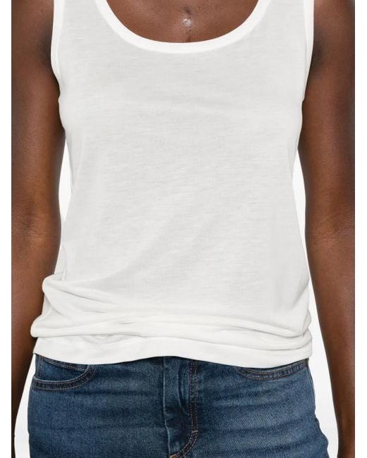 Marc O' Polo White Scoop-Neck Sleeveless Top