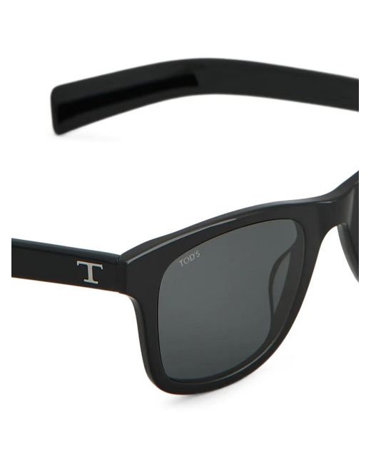Tod's Black Logo Square-Frame Sunglasses for men