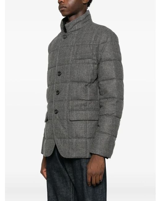 Fay Gray Checked Flap-Pocket Coat for men