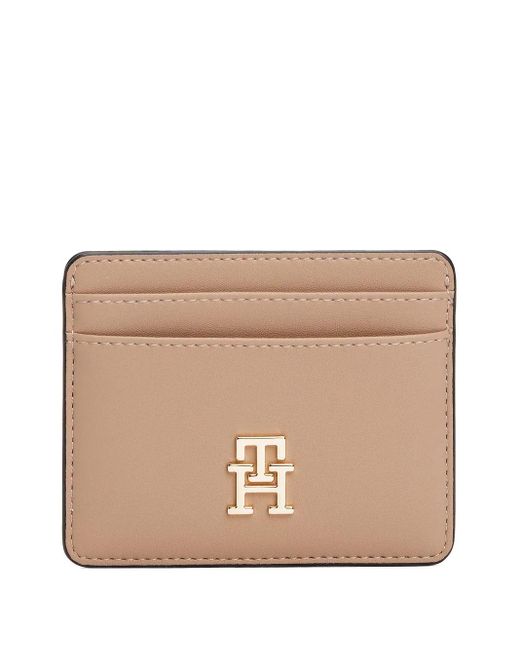 Tommy Hilfiger Natural Logo-Plaque Cardholder