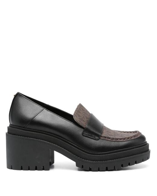 MICHAEL Michael Kors Black Rocco Heeled Loafer