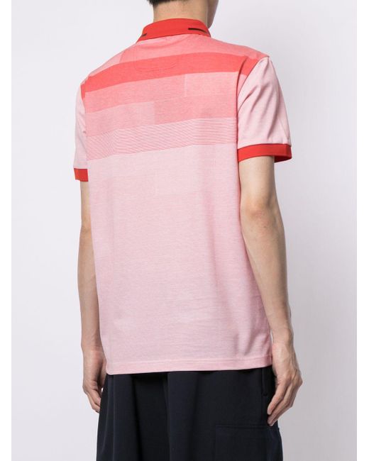 Boss By Hugo Boss コットン ロゴ ポロシャツ カラー ピンク メンズ Lyst