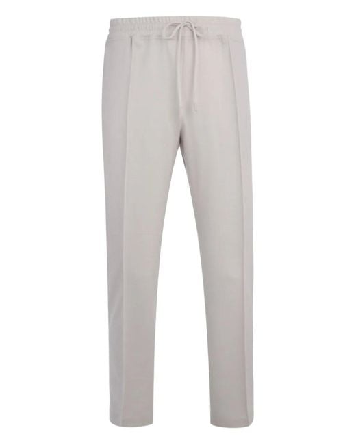 Eleventy Gray Drawstring Track Pants for men