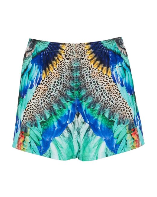 Camilla Blue Graphic-Print Swim Shorts for men