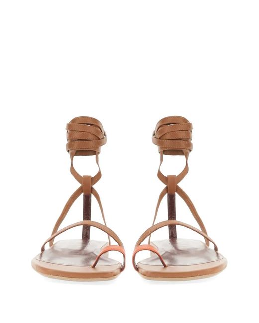 Staud White Gladiator Toe Sandals