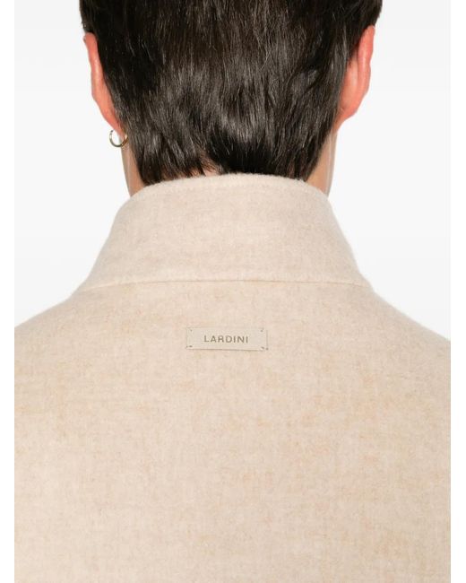 Lardini Natural Felted Zip-Up Jacket for men
