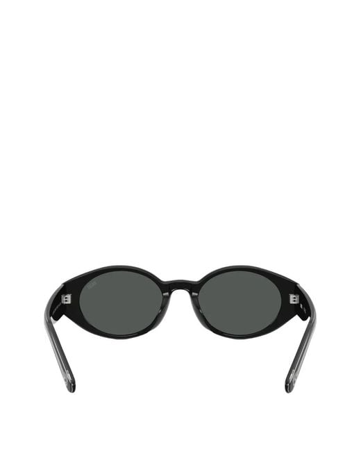DIESEL Black Oval Sunglasses