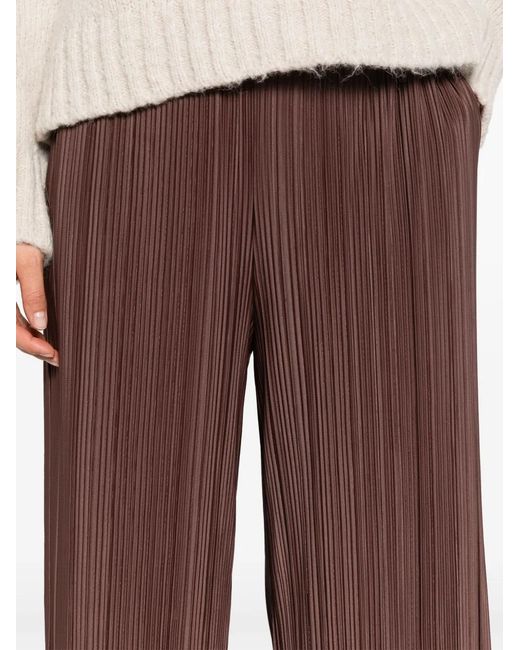 Samsøe & Samsøe Red Uma Plissé-Effect Trousers